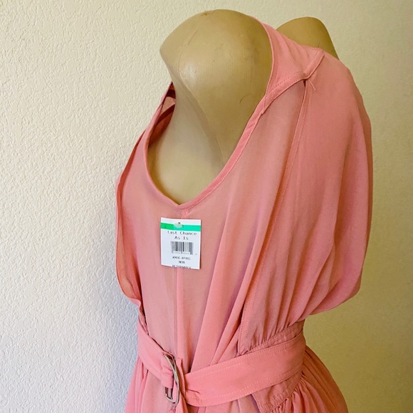 CAARA Pink Clara Side Buckle Wrap Dress Small NWT - Picture 3 of 3